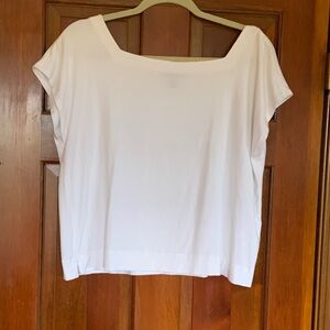 Eileen Fisher White Short Sleeve Top